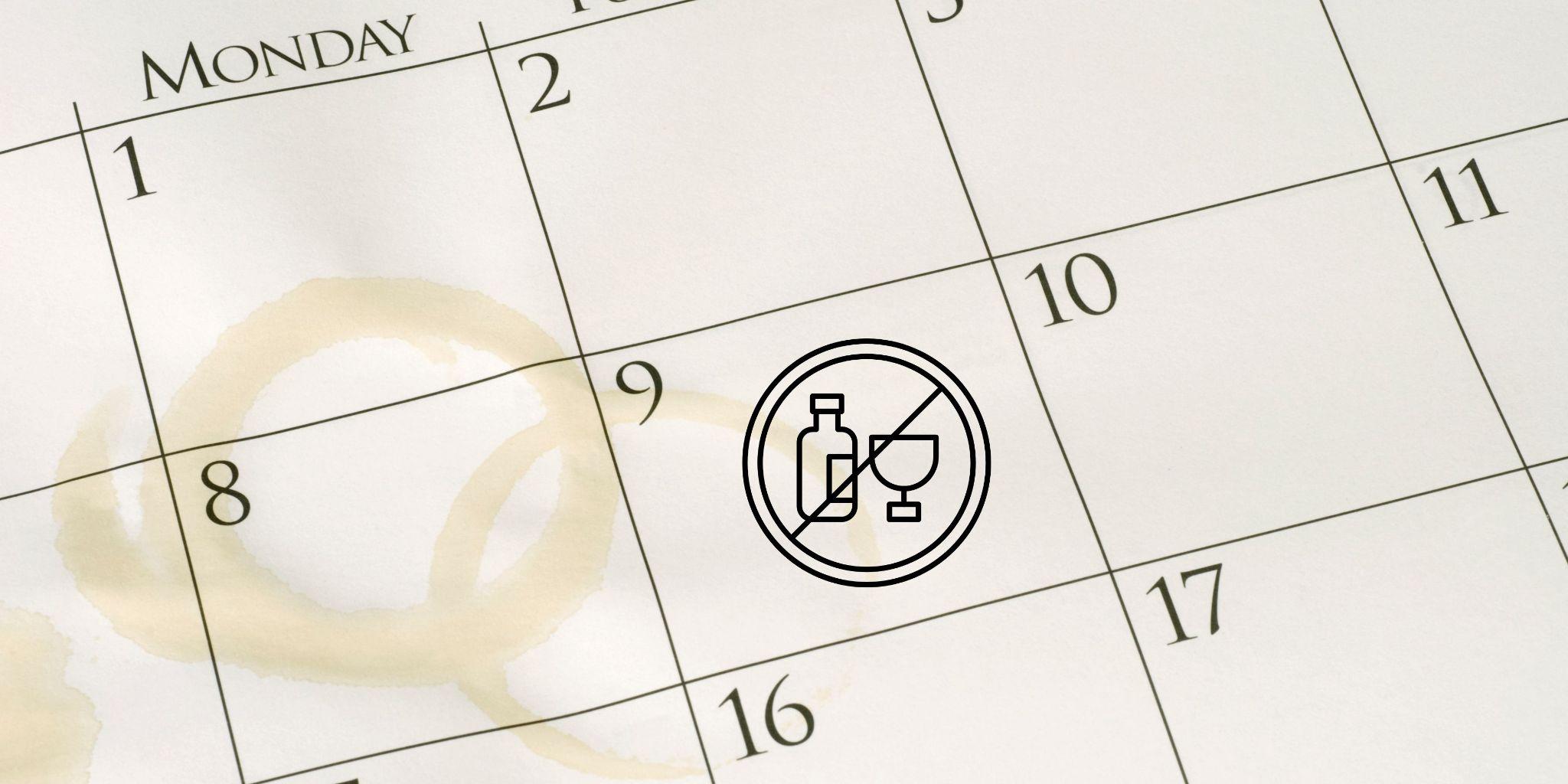 Routines calender at sober home